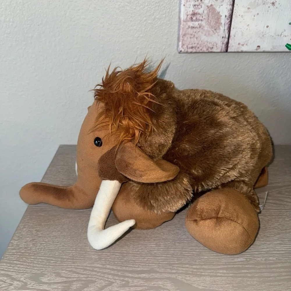 Wishpets wooly Mammoth Plush 2013 Brown Stuffed Animal 21”